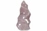 Tall, Polished Rose Quartz Flame - Madagascar #212398-1